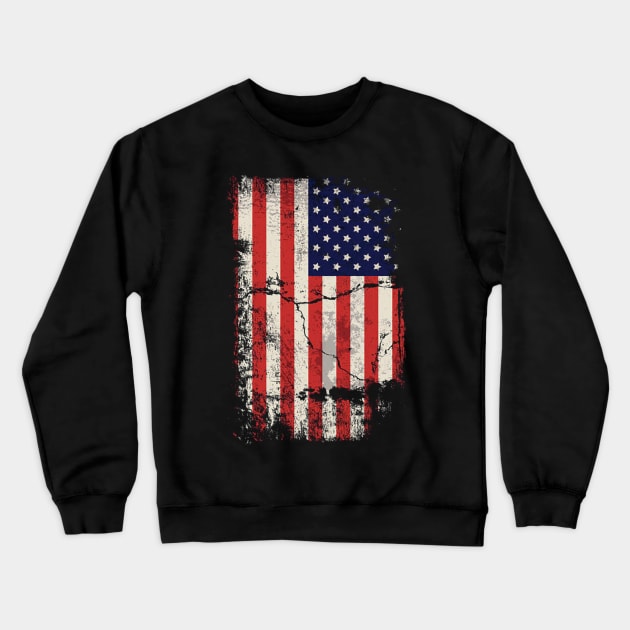 USA Flag Crewneck Sweatshirt by DKshirts